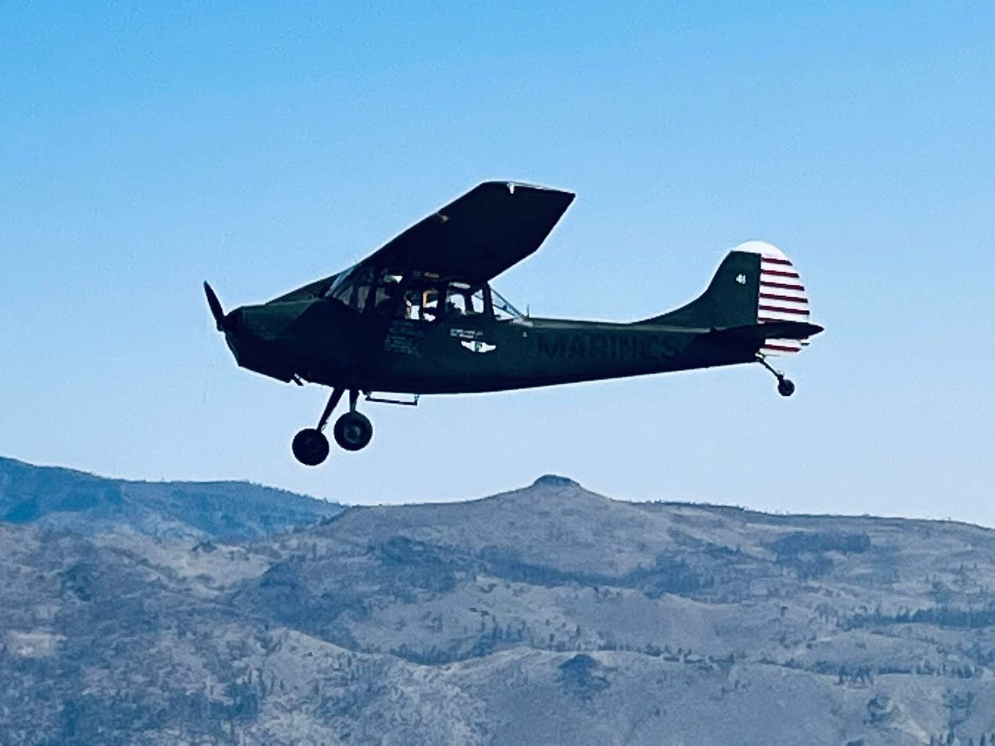 Plane flying