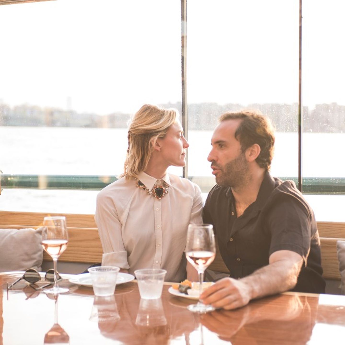Couple enjoying wine