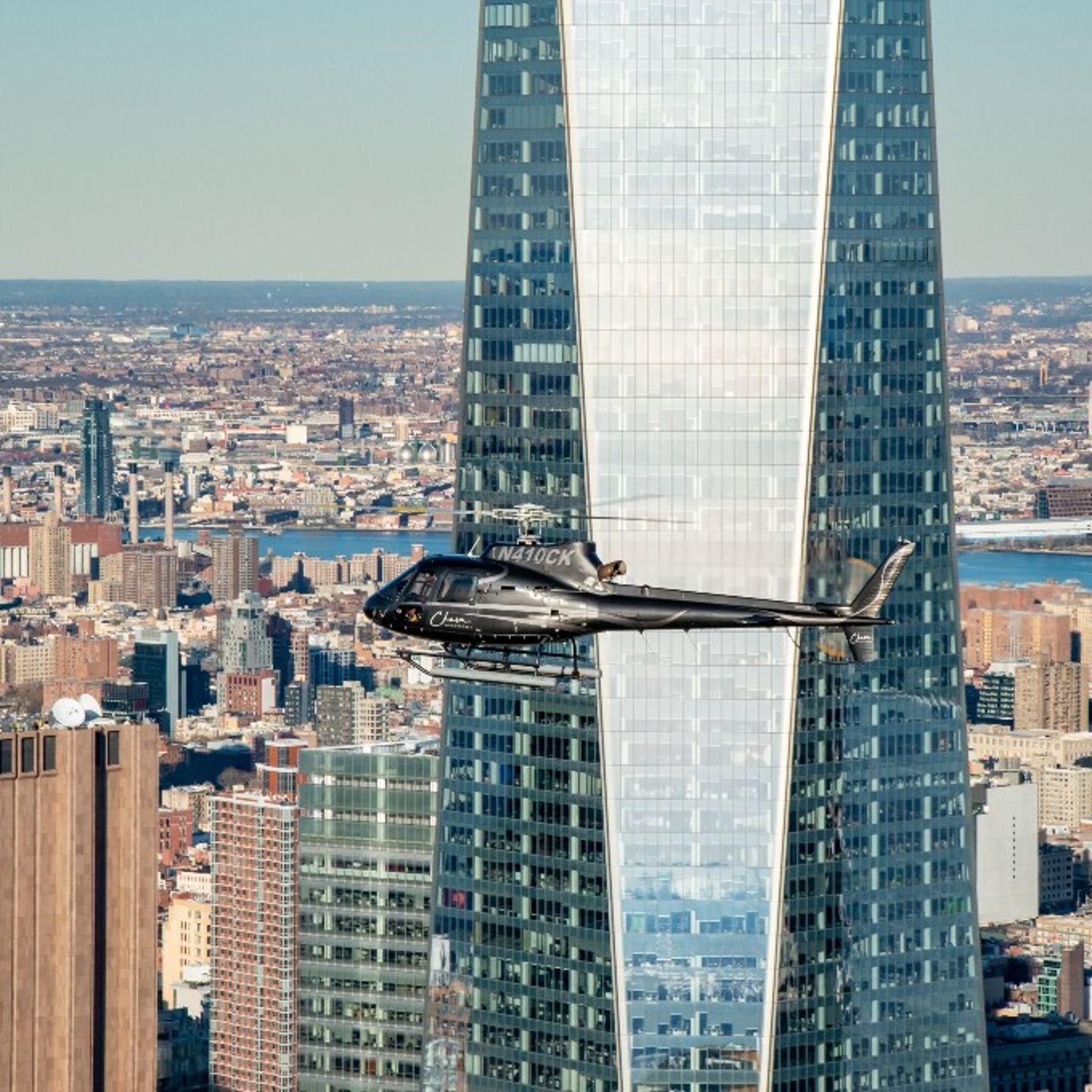 Fly by building