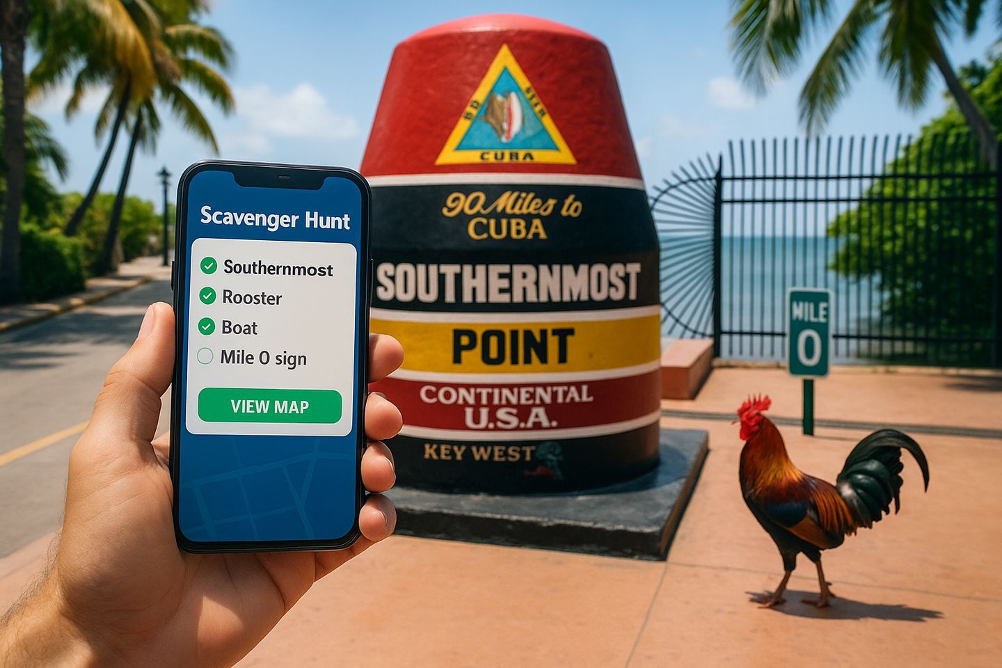 Scavenger hunt on phone