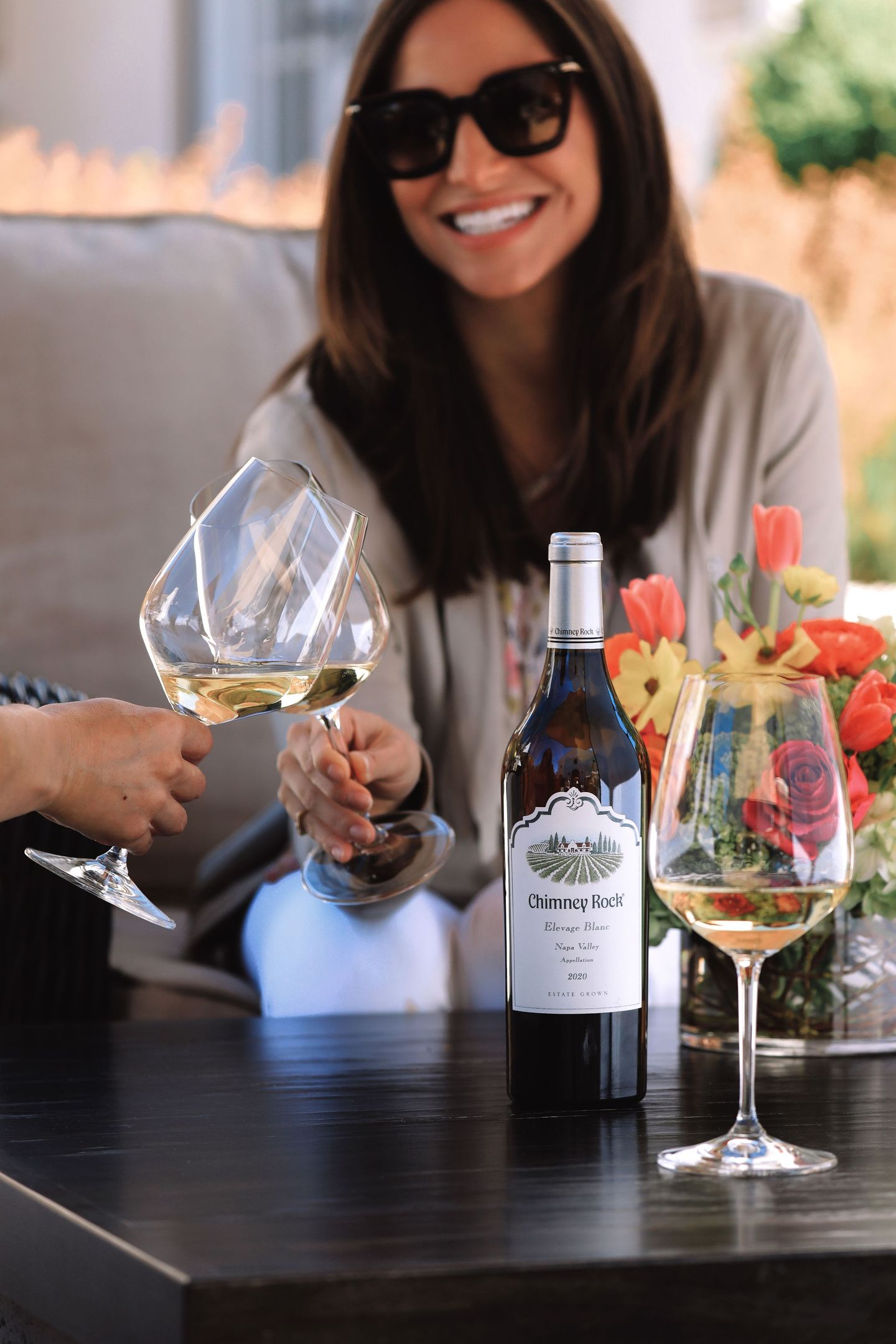 People enjoying wine
