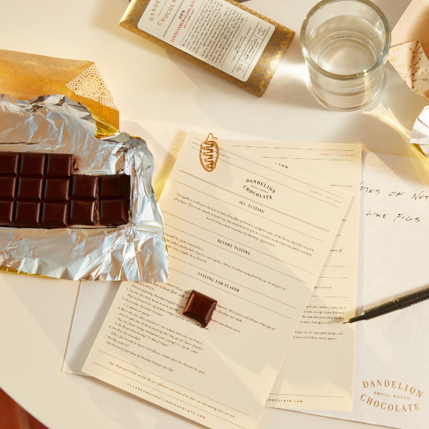 Chocolate on paper