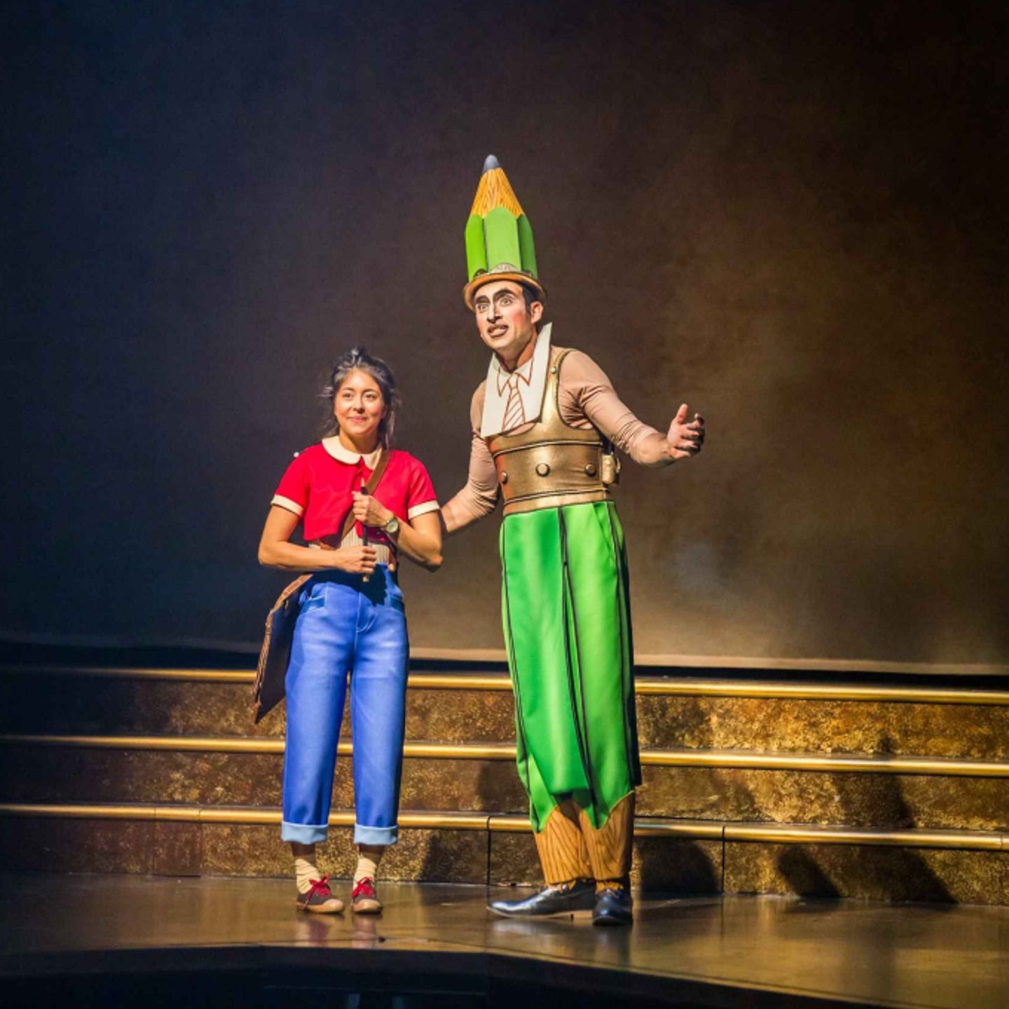 Two people acting