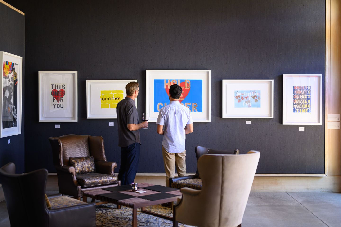 People viewing art