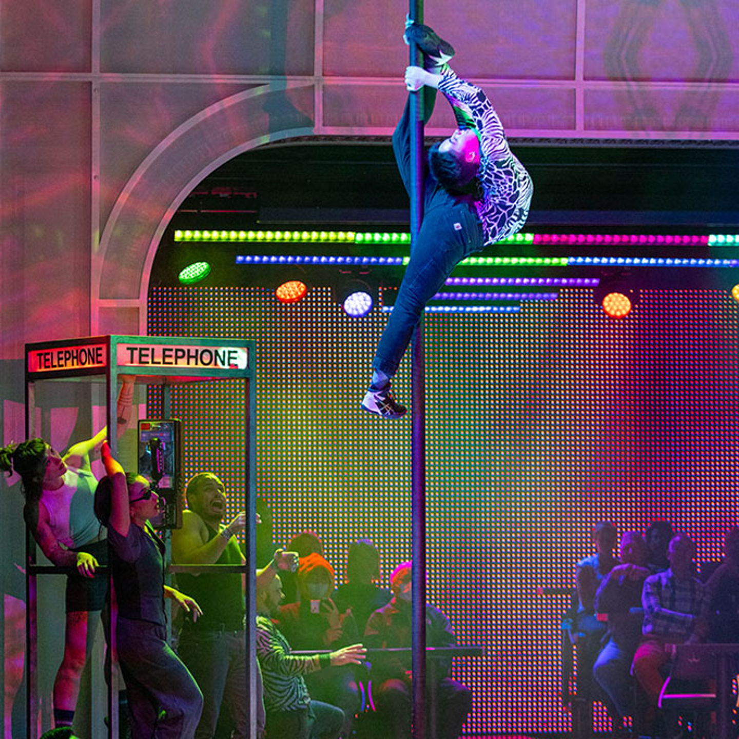 Entertainer on pole