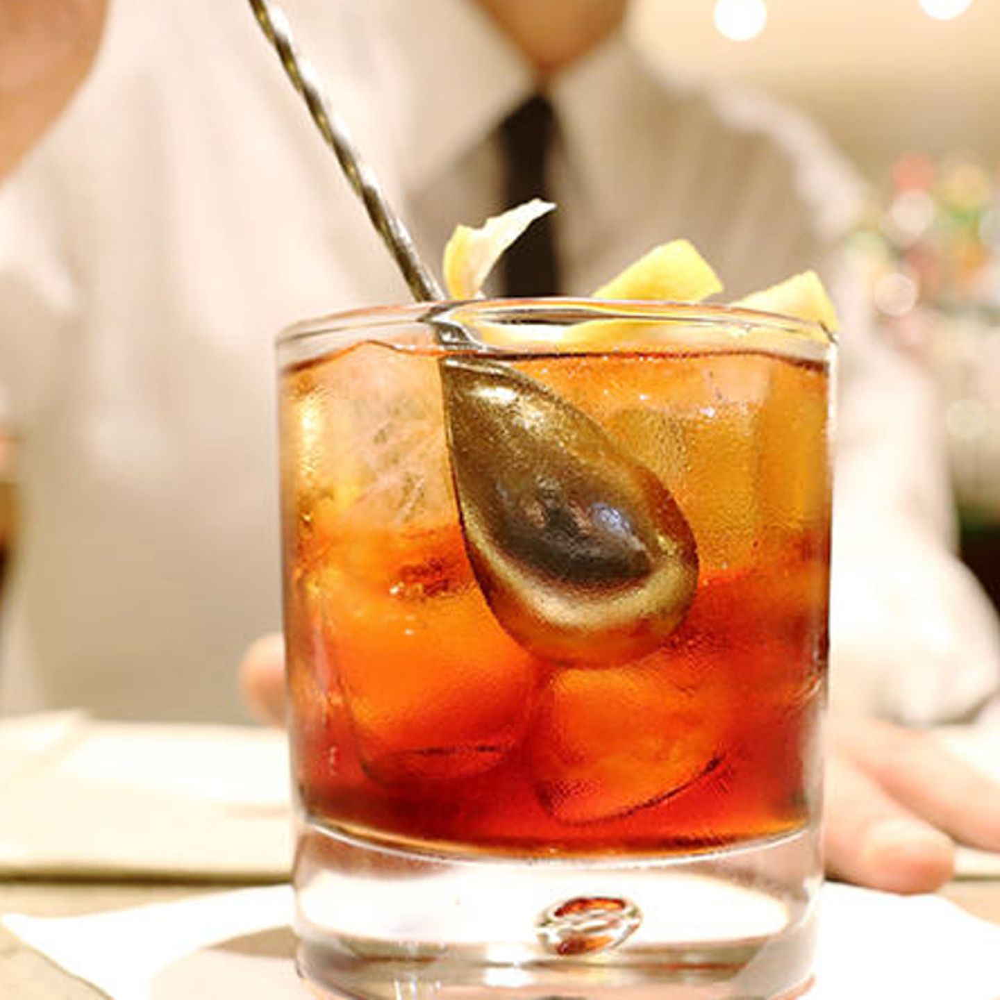 Cocktail being stirred