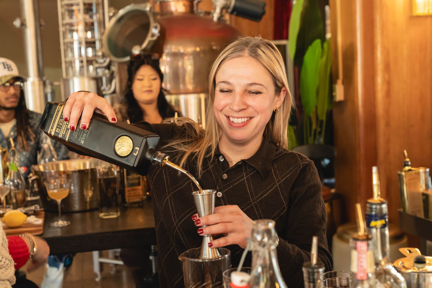 Women pouring drink