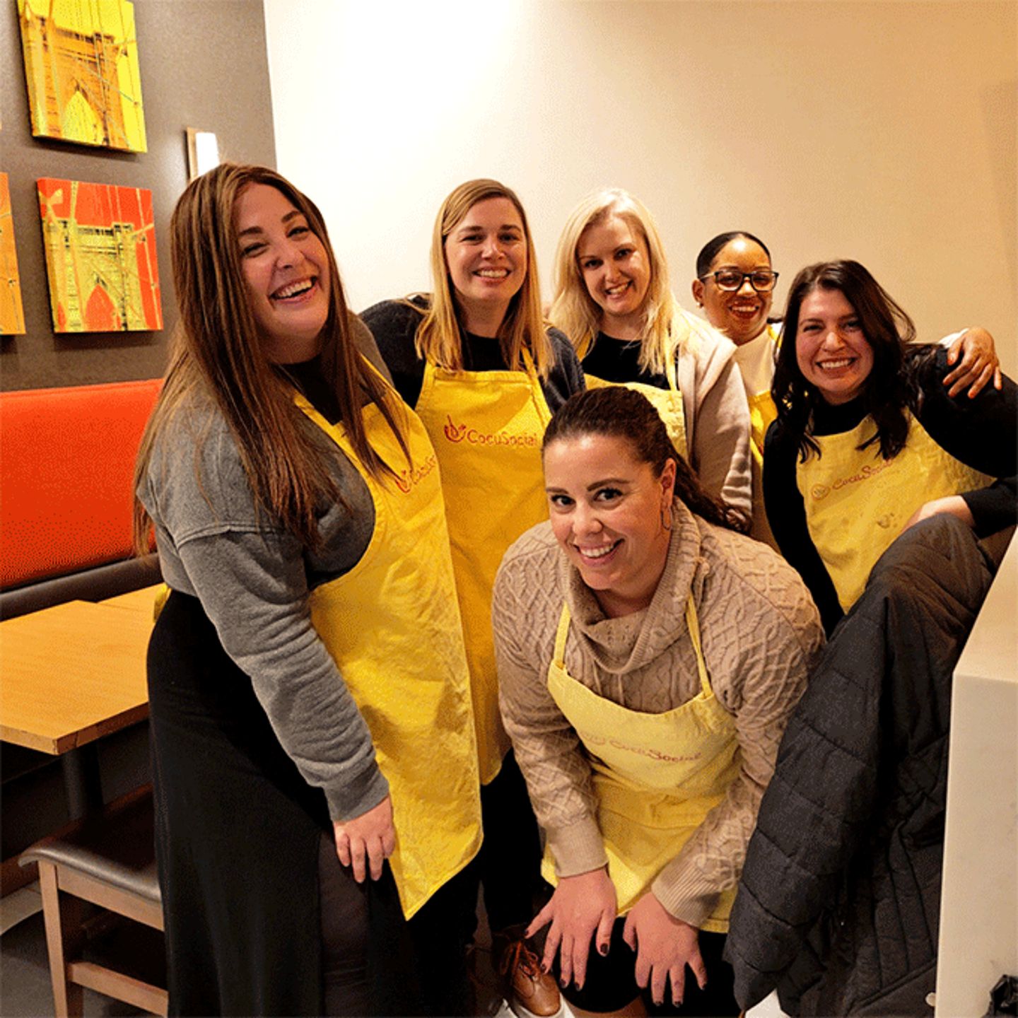Friends taking Cooking Class
