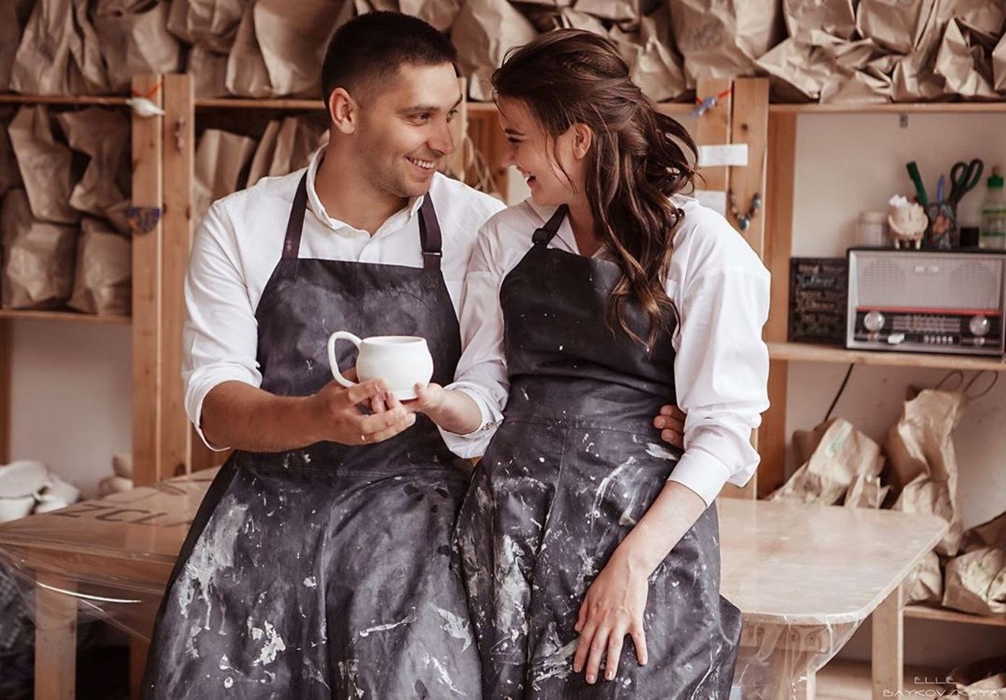 Couple with Cup