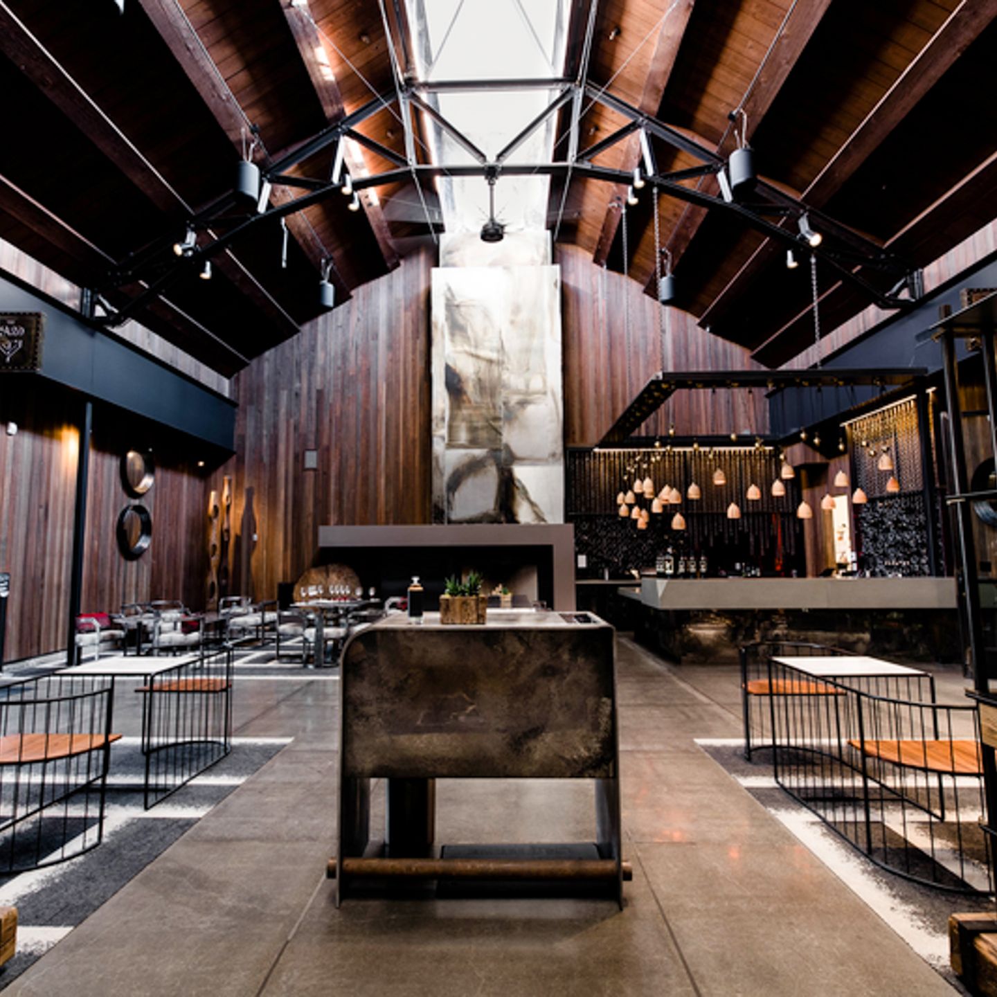 Inside winery
