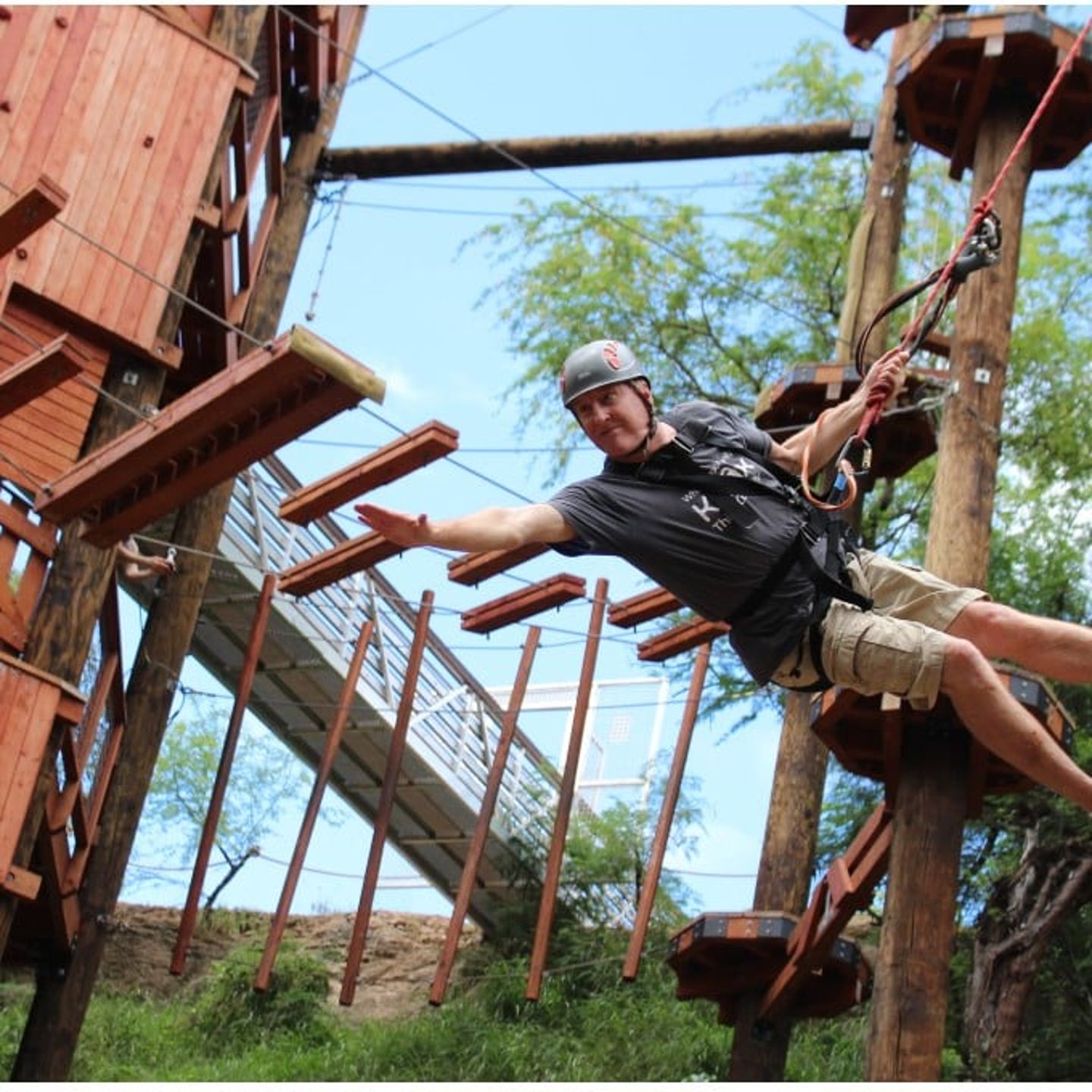 Man On Obstacle Course