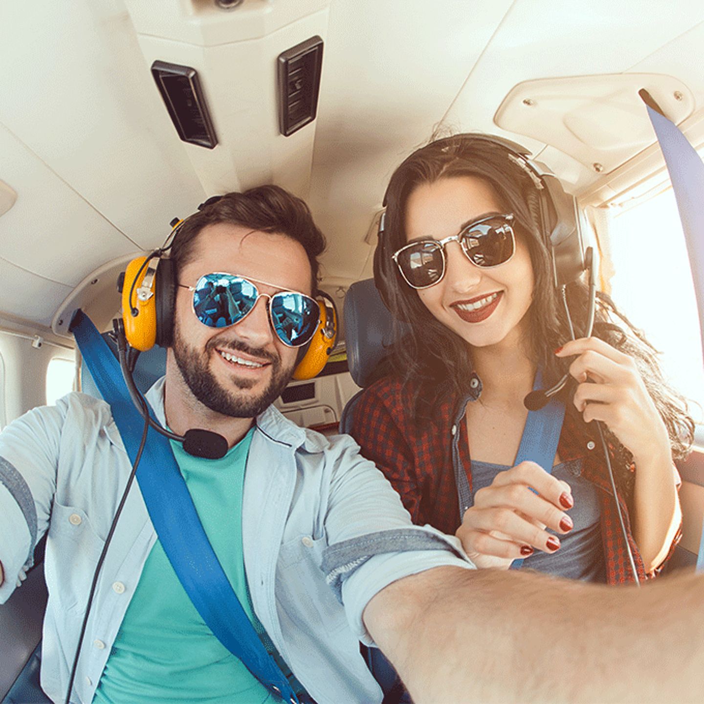 Couple Flying
