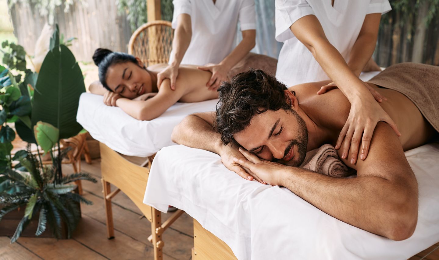Couple being massaged