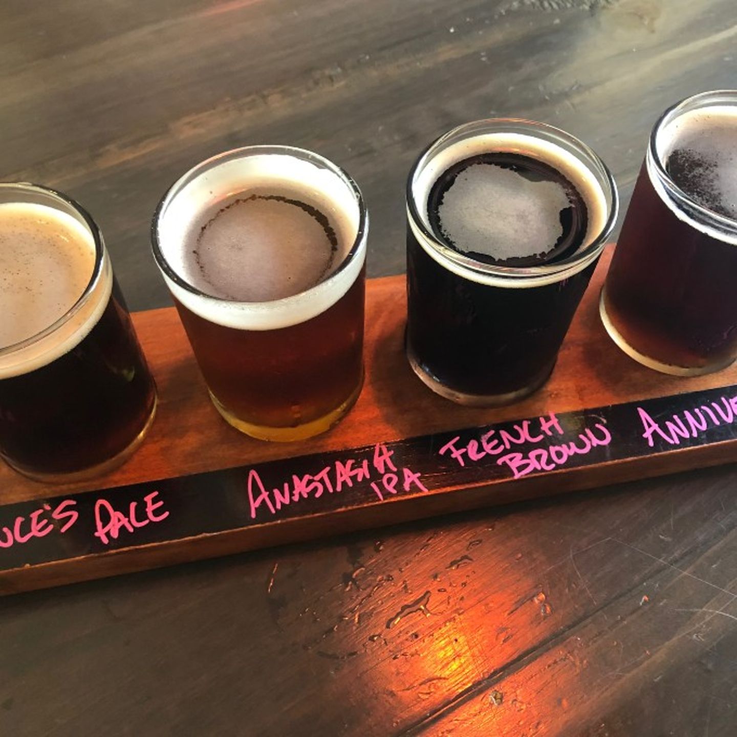 Craft beer flight