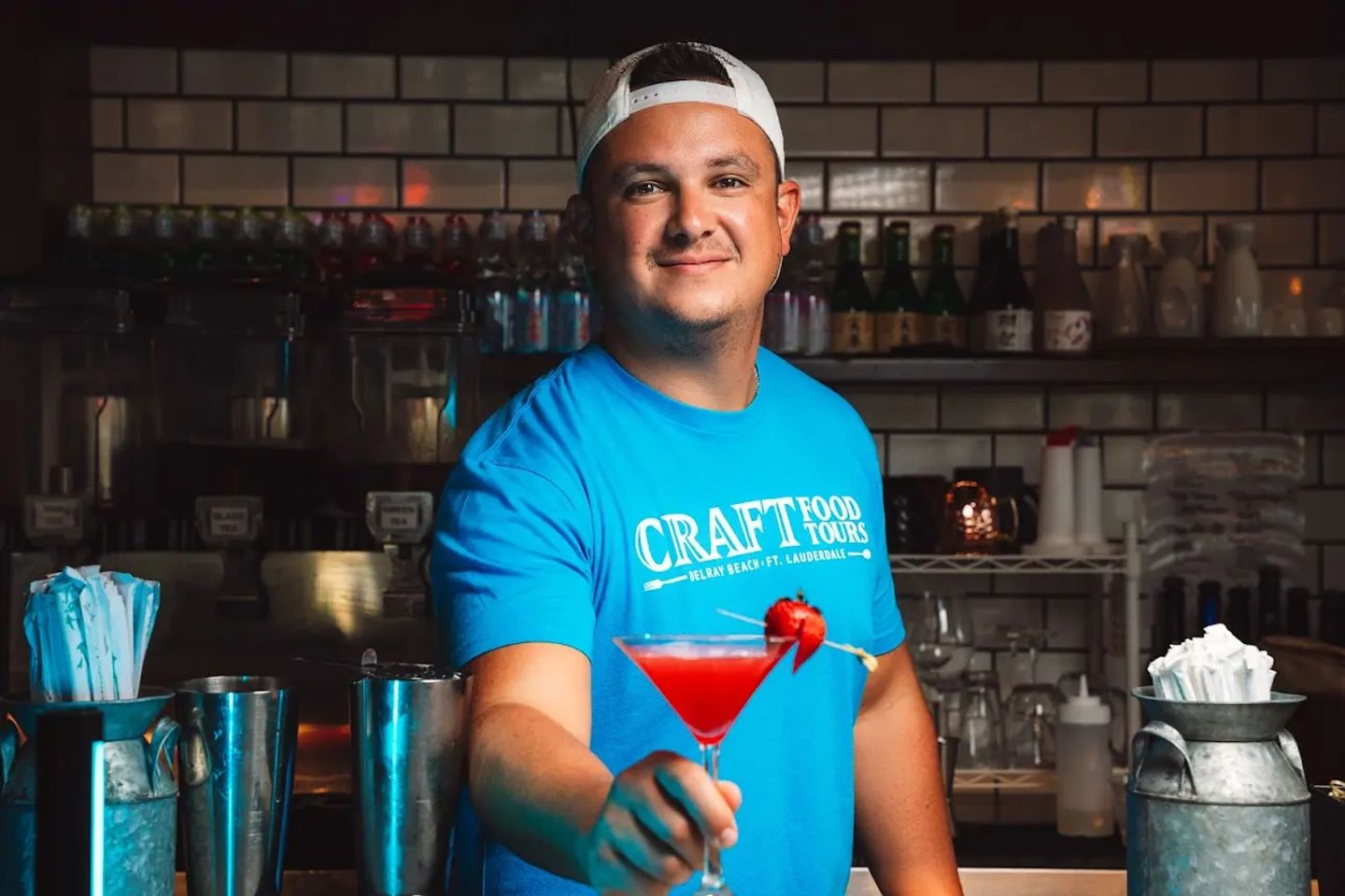 Man with cocktail