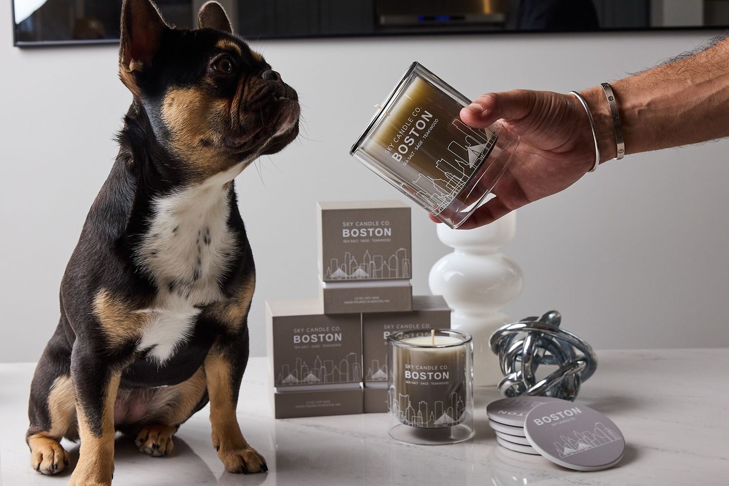 Puppy Smelling Candle