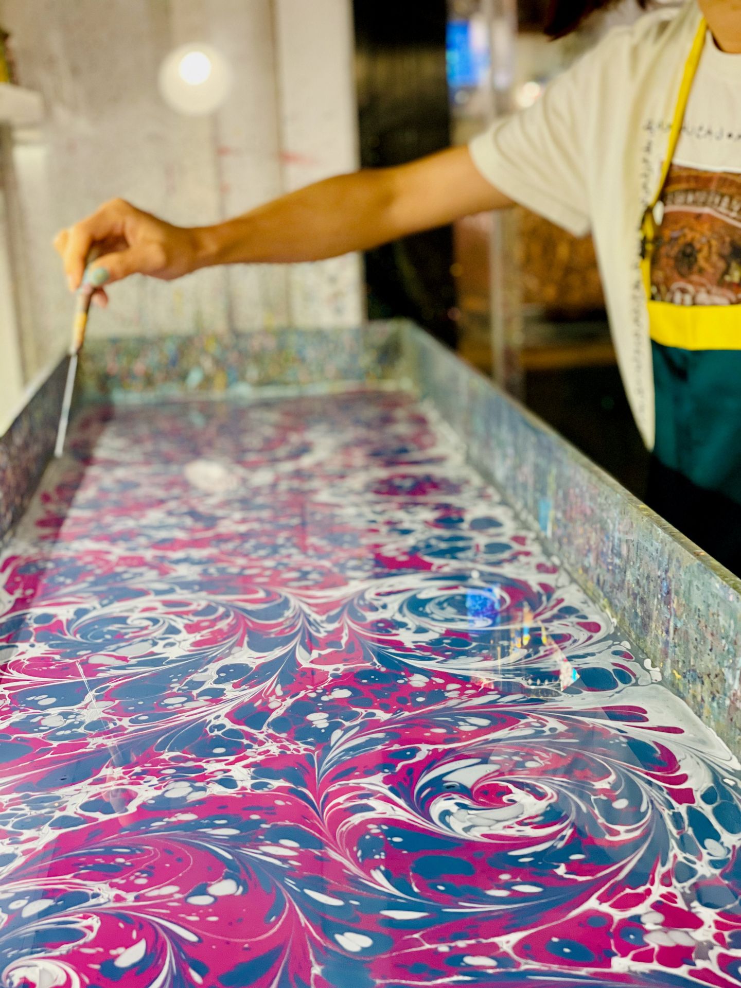 Water Marbled Patterned Scarf