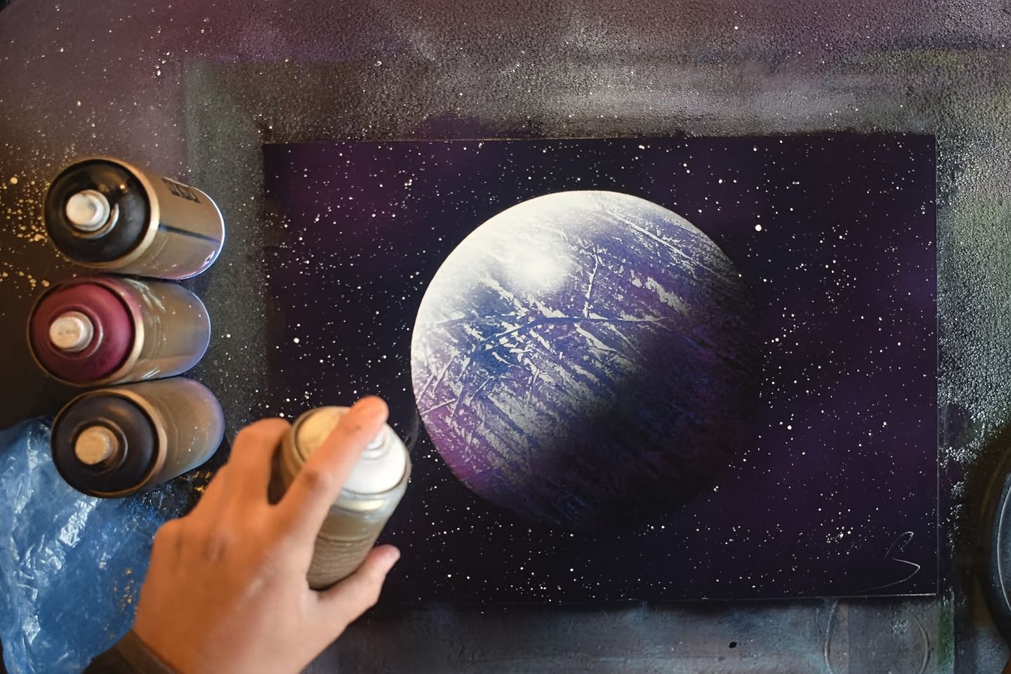 Spray Paint Your Own Galaxy Art