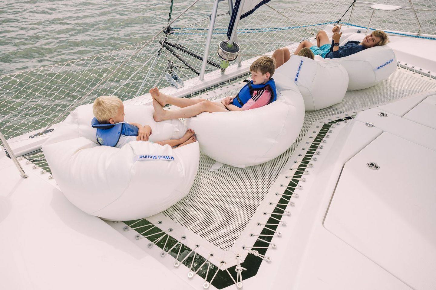 Kids on Catamaran