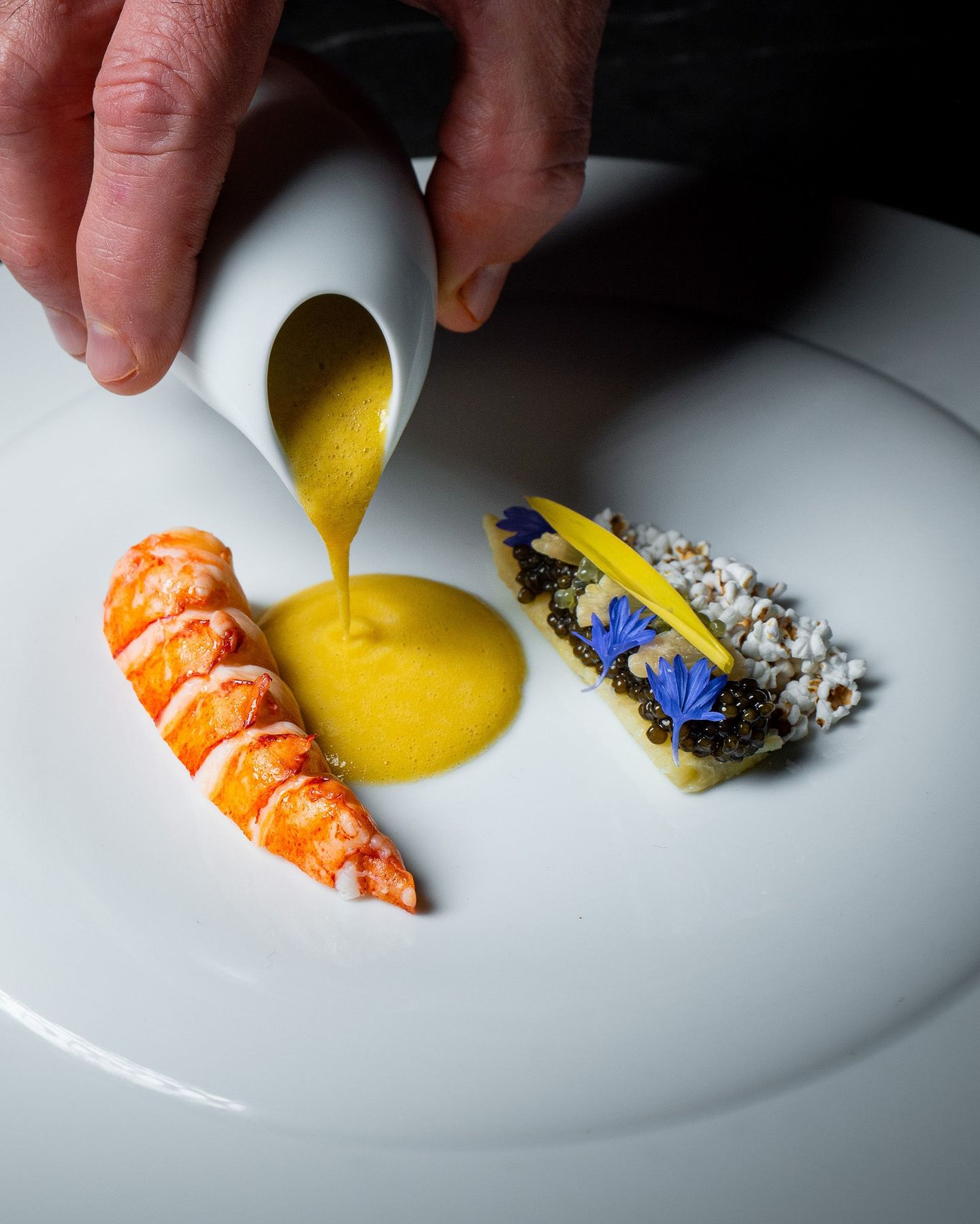 Elevated seafood plate