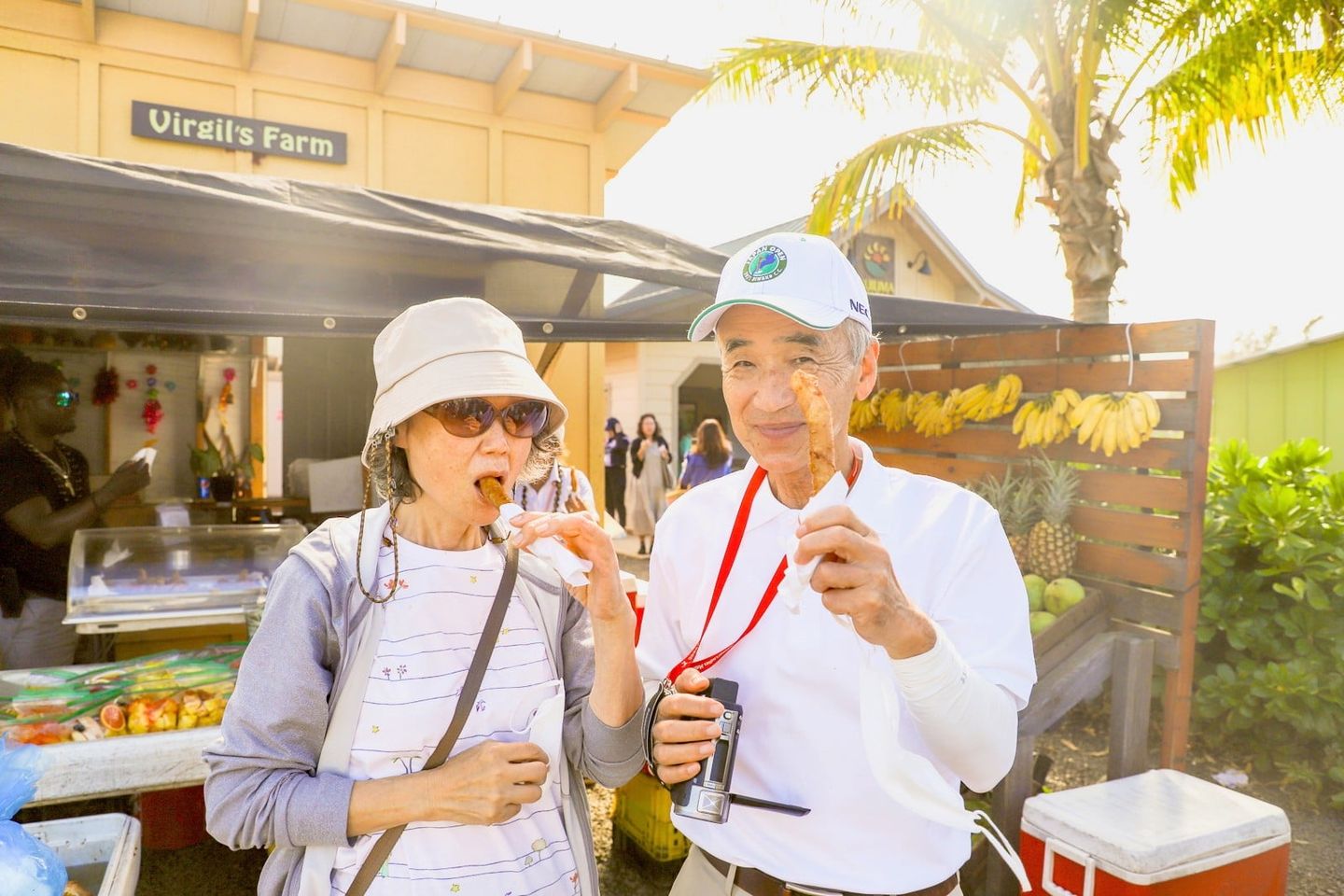 Couple eating