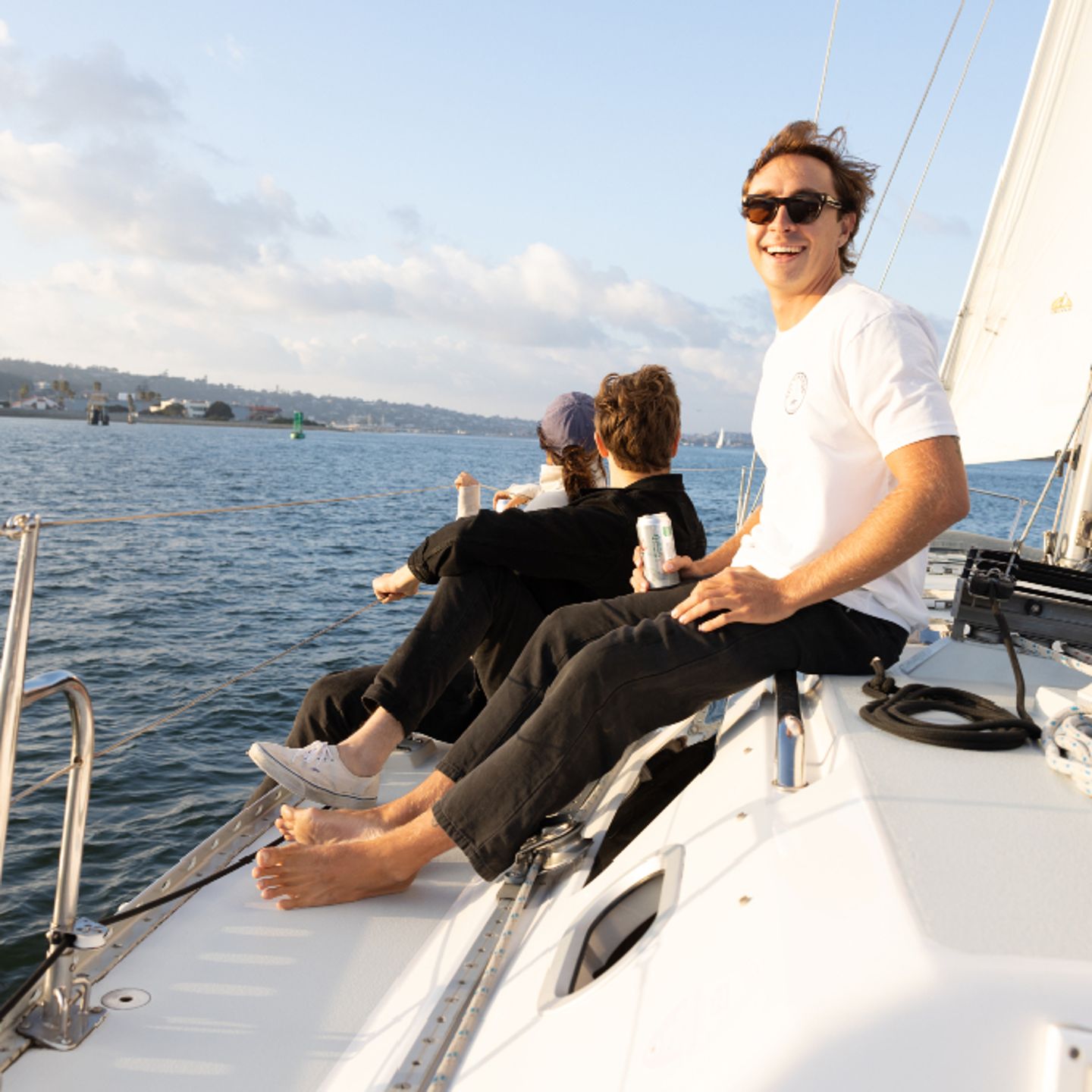 Man sitting on boat
