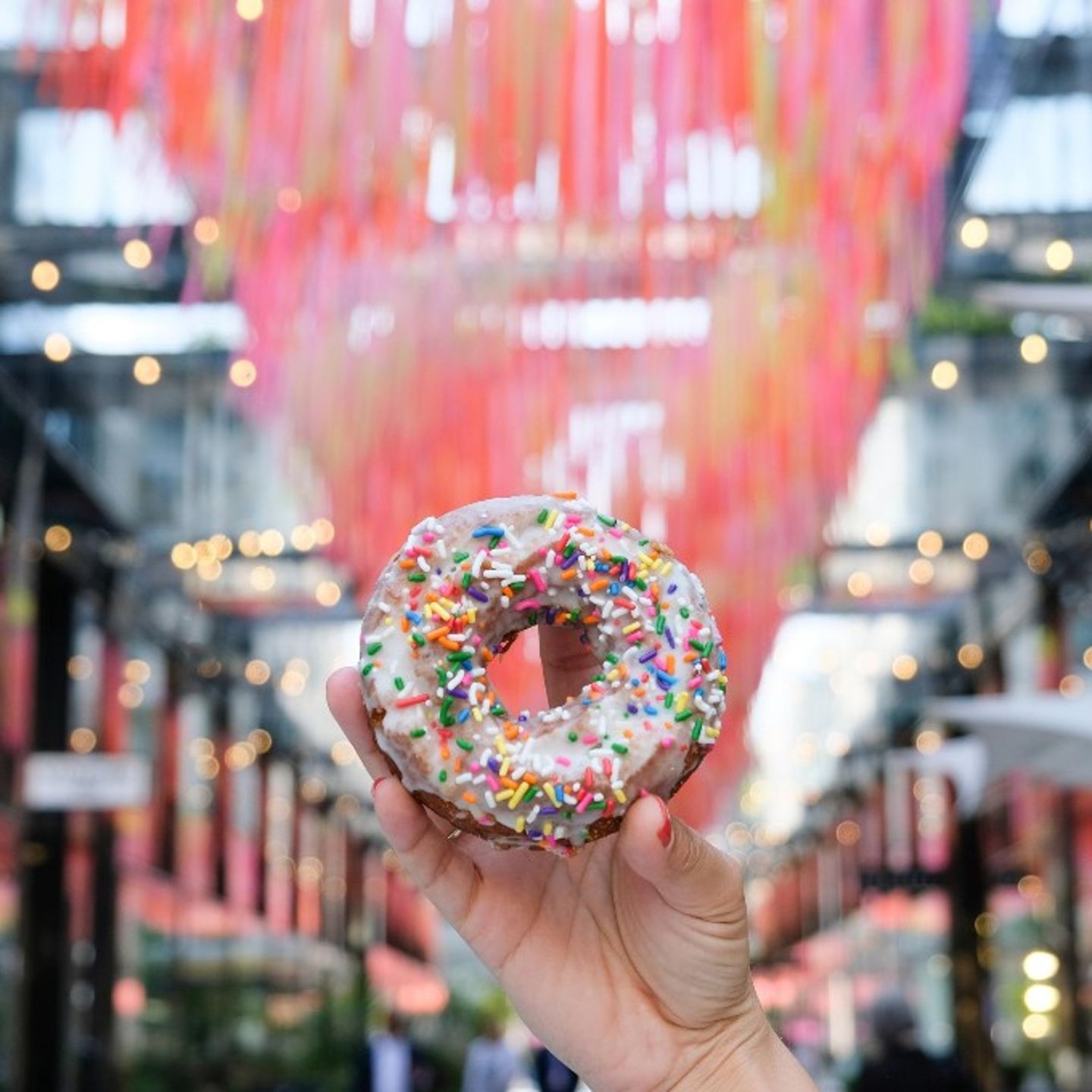 Donut Being Held Up