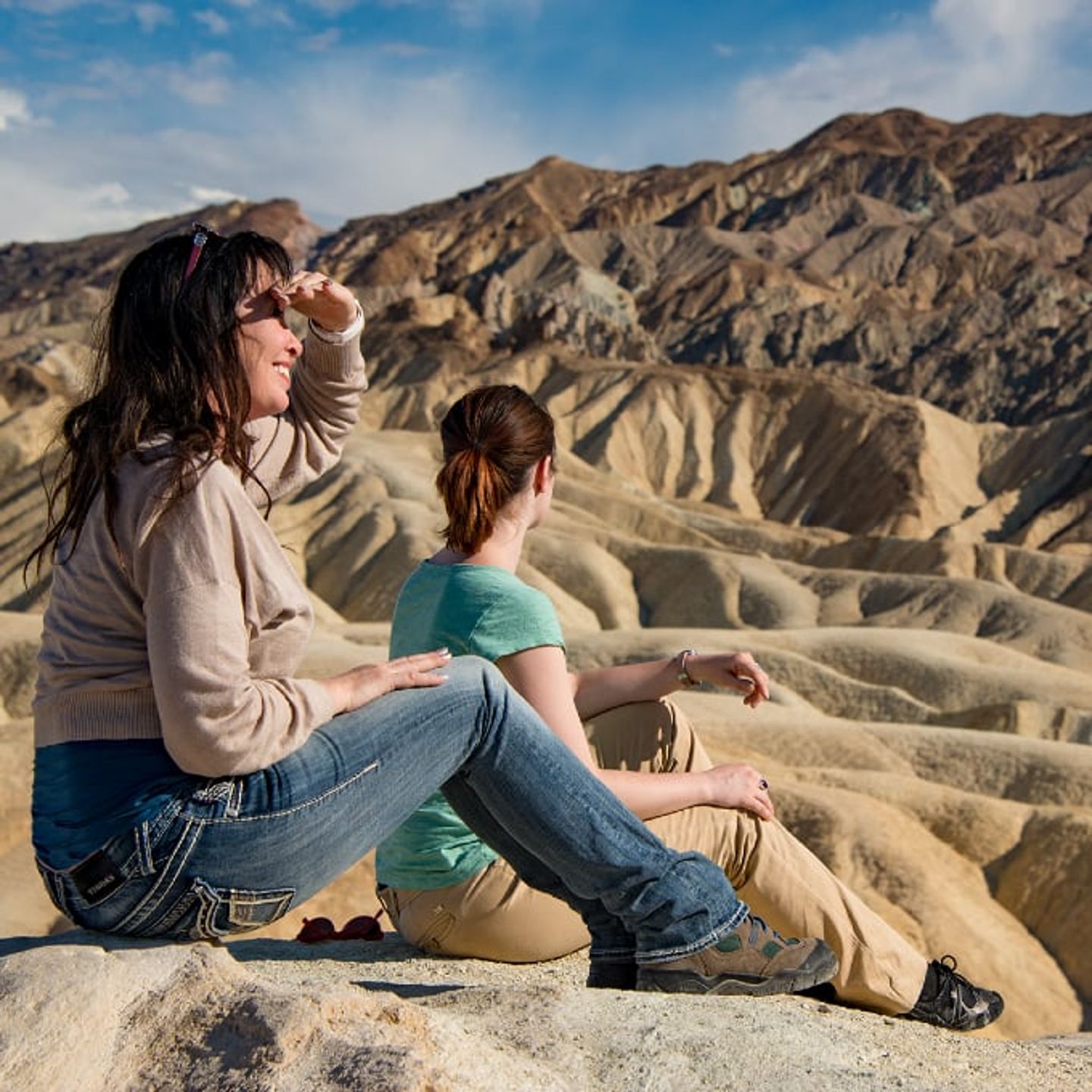 People sitting in valley