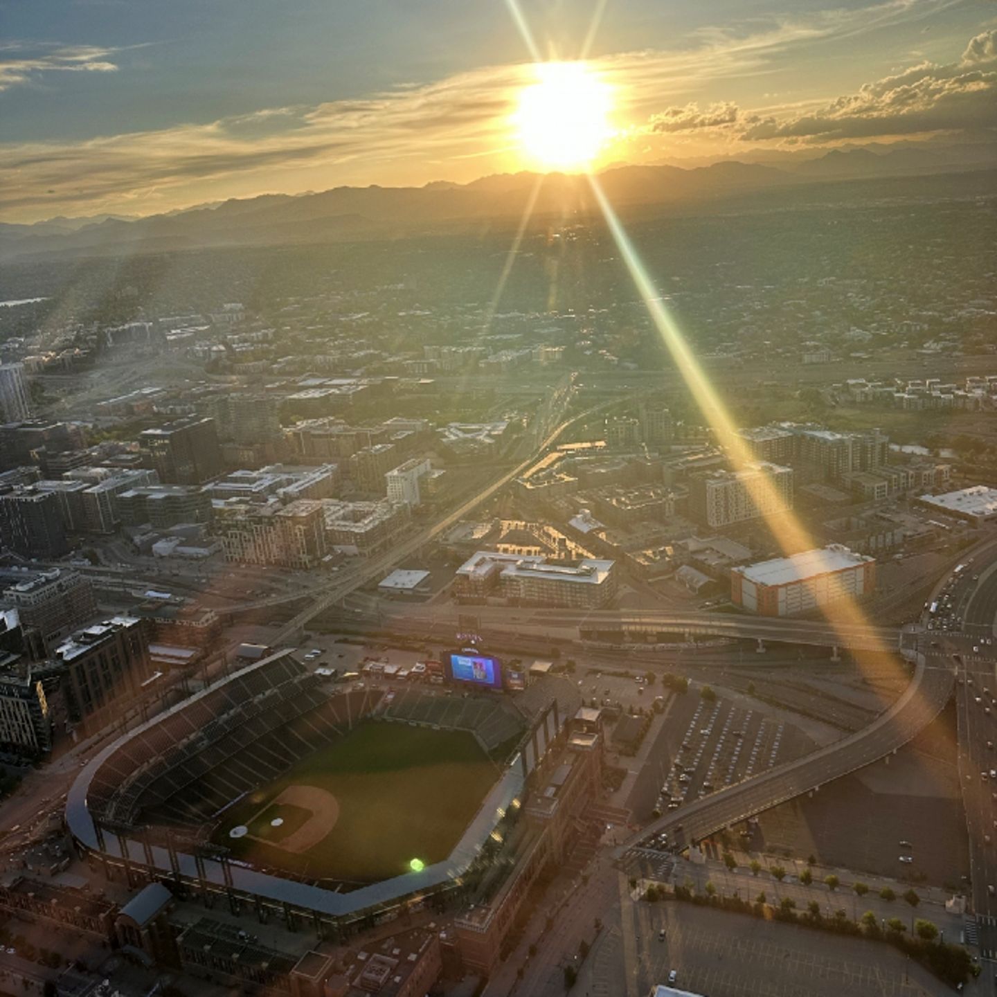 Flight over denver