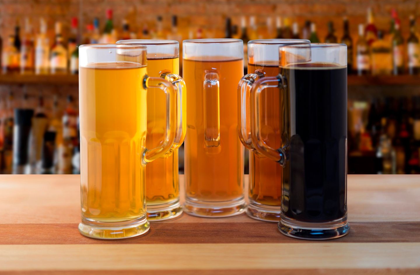 Beers on table