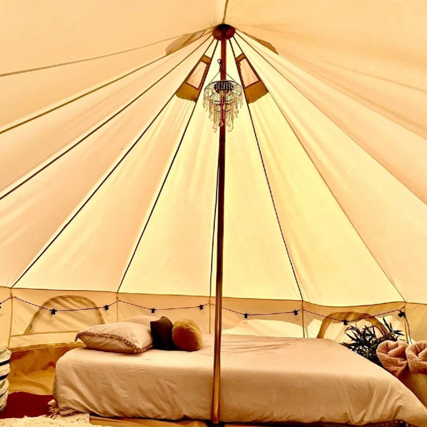 Bed in tent