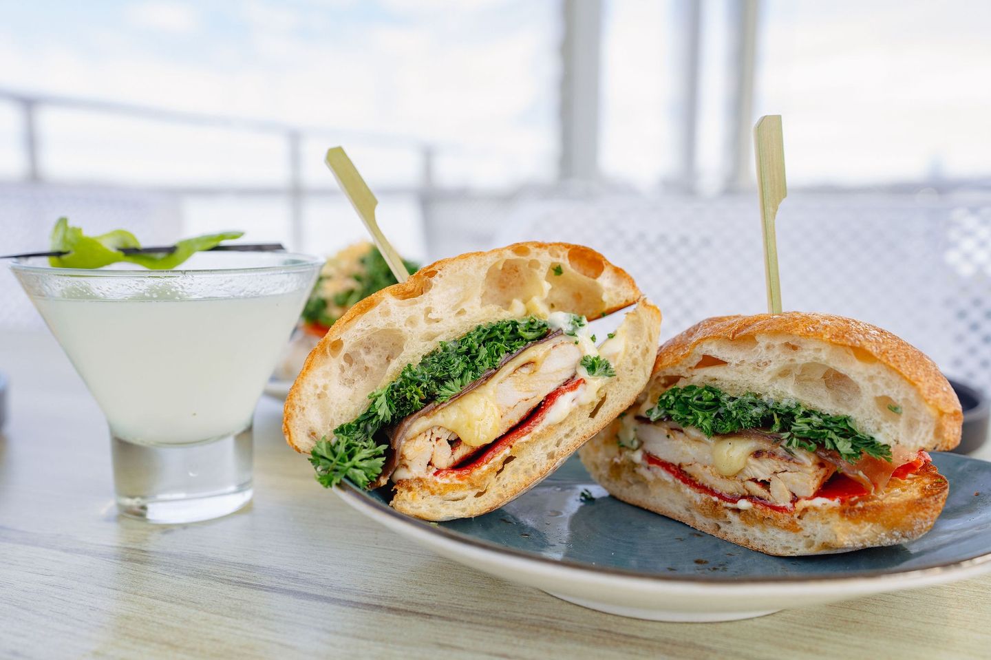 Sandwich and Cocktails