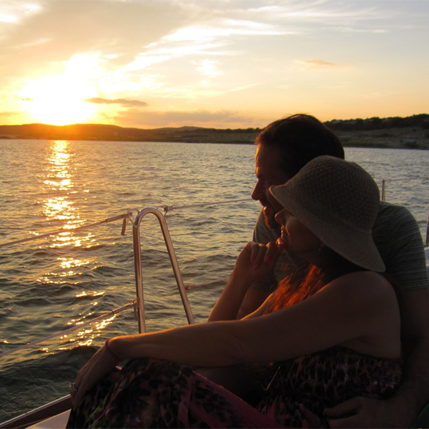 Couple on Lake Travis Dinner Cruise
