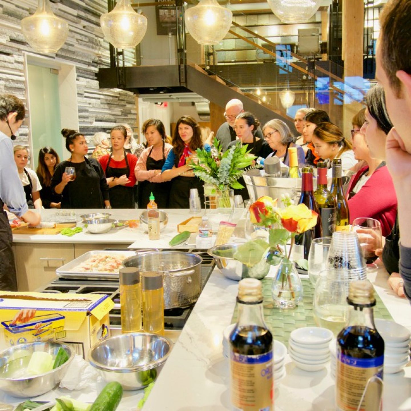 Group around kitchen