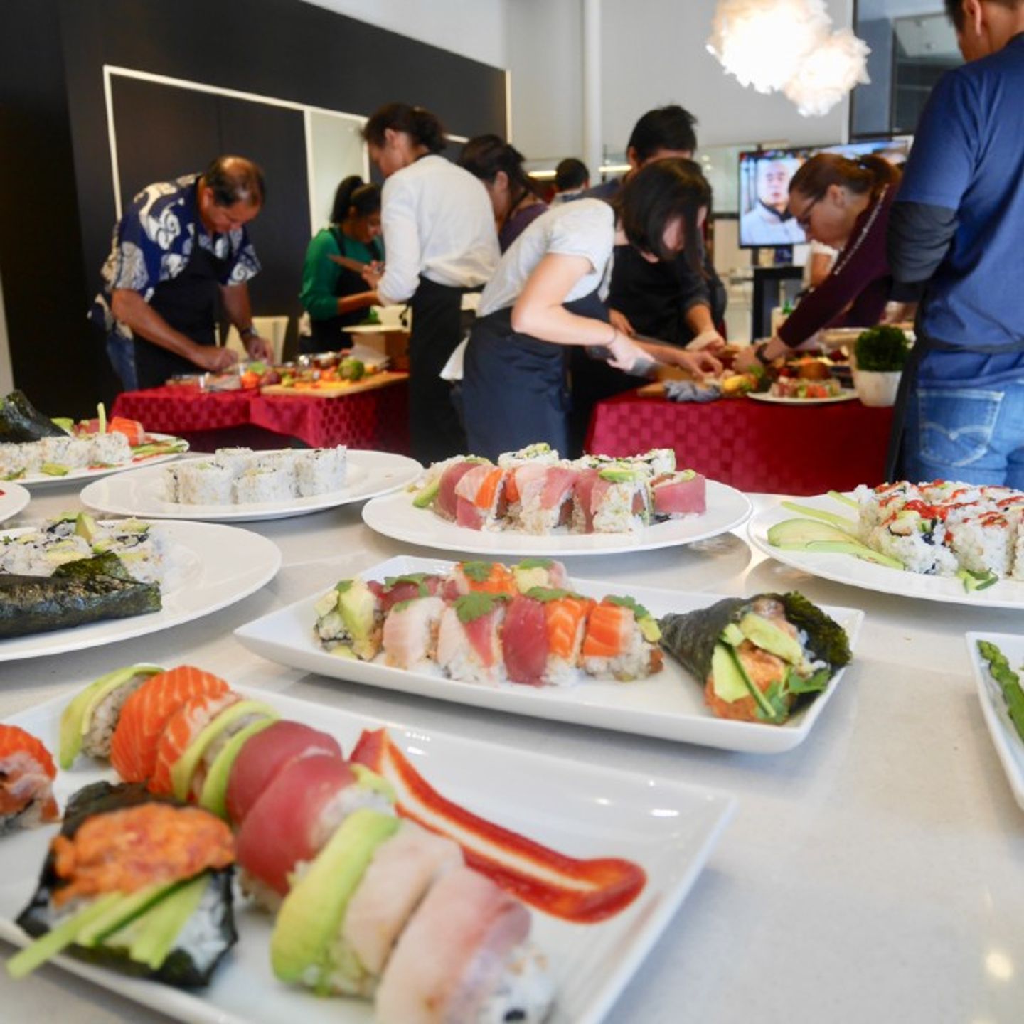 Sushi on table