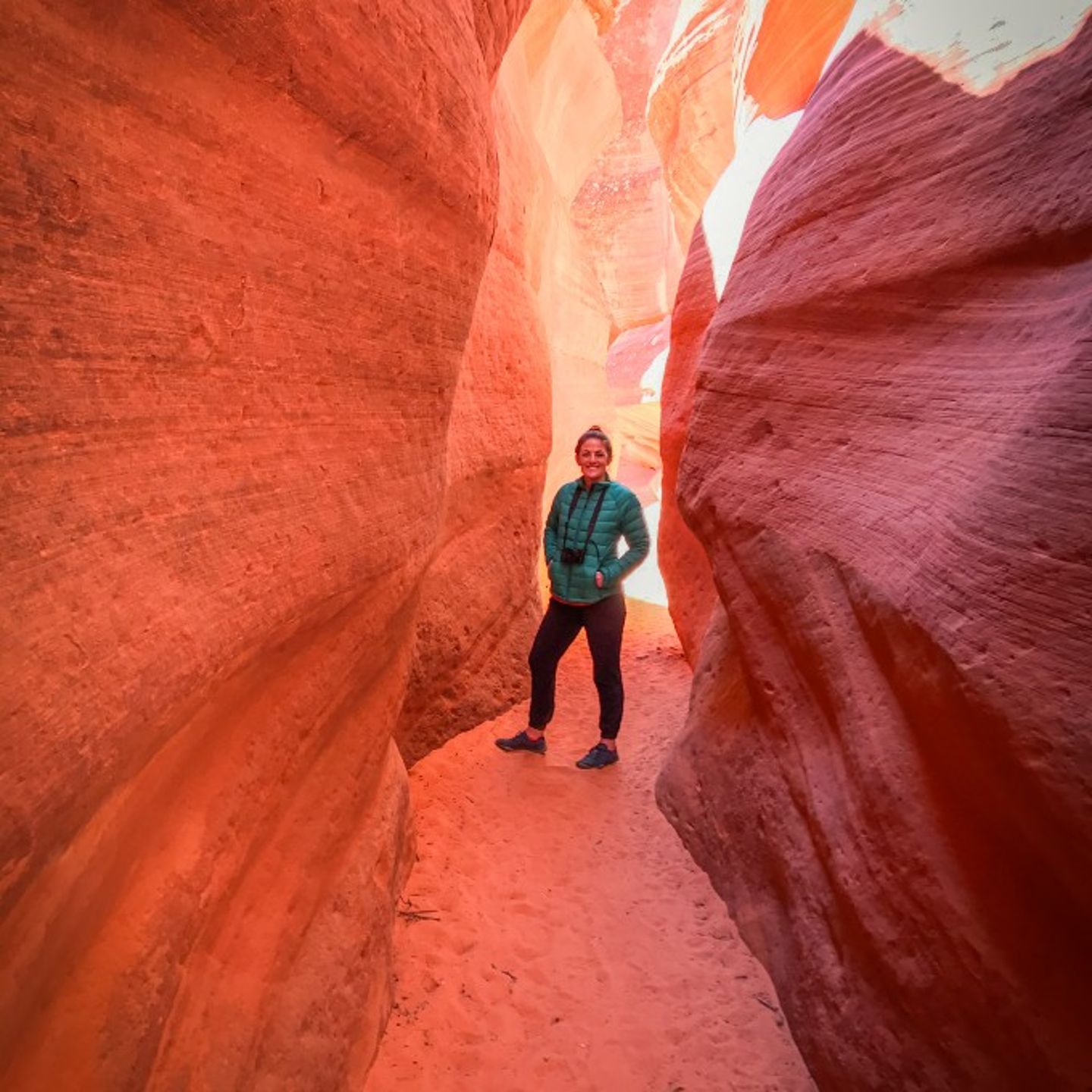 Woman Posing in Rock Formation