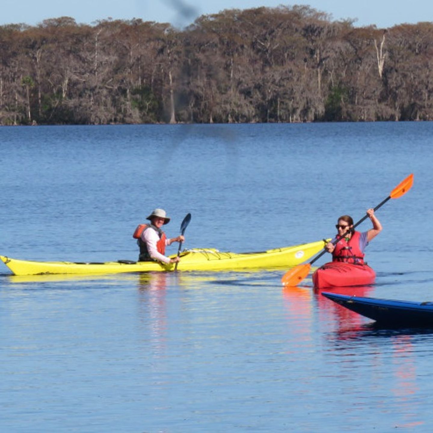 Two people on water