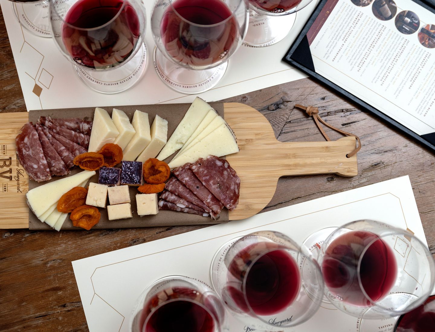 Wine and cheese board