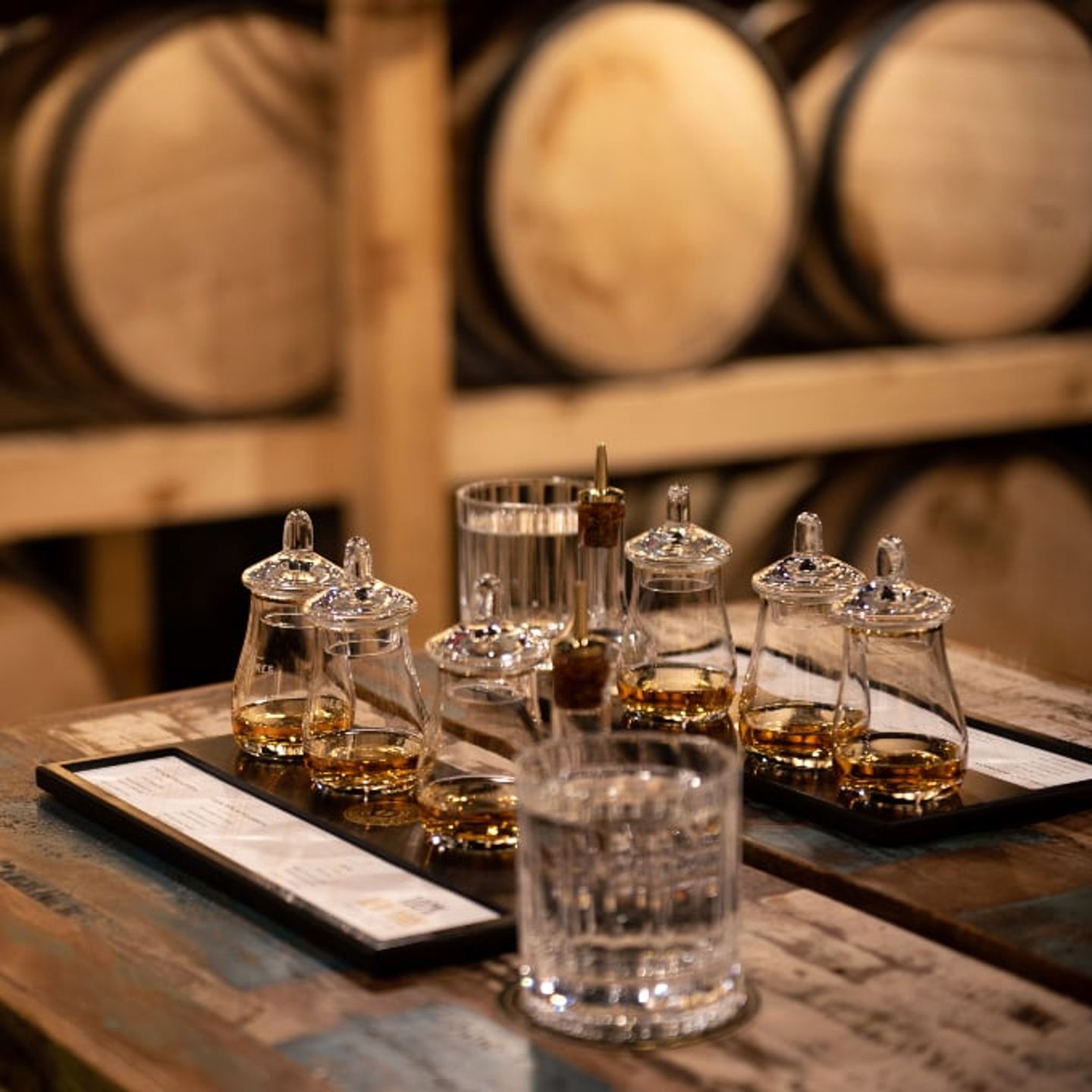 Distilled alcohol in glasses