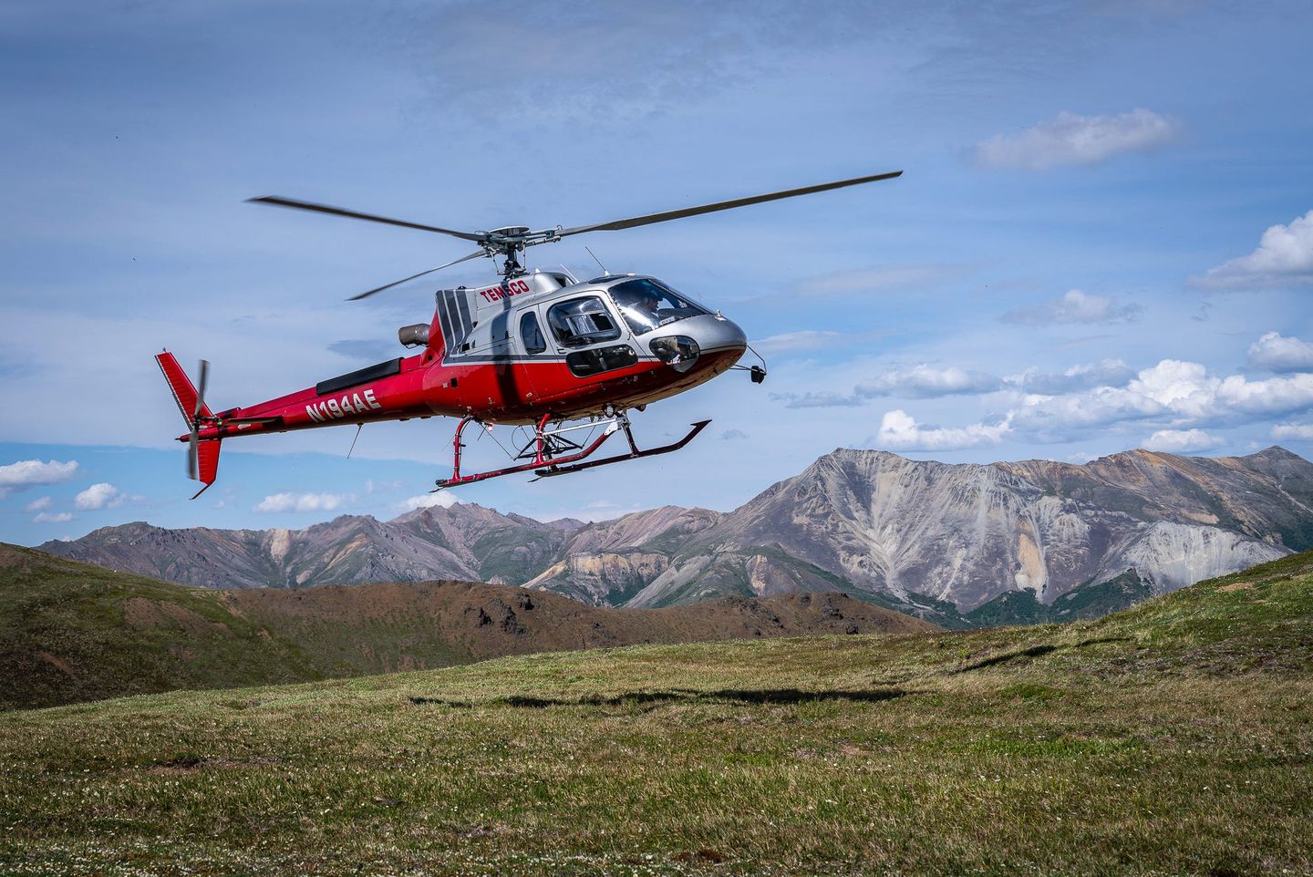 Helicopter taking off