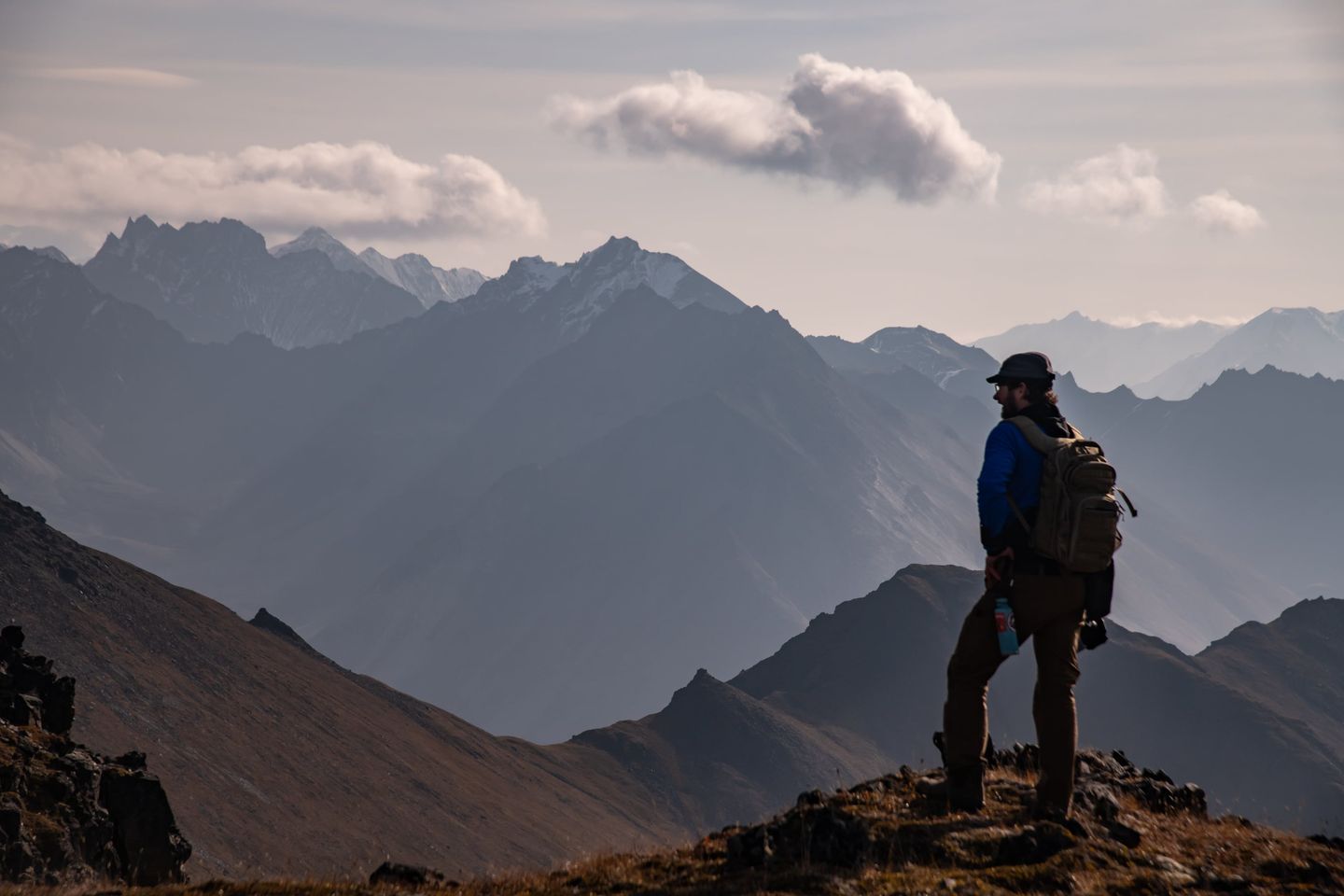 Woman on mountain