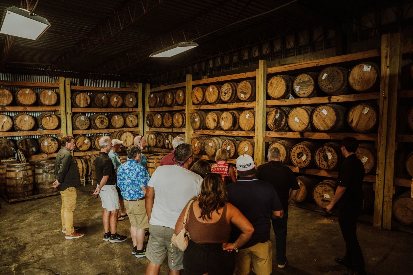 Group in distilling room