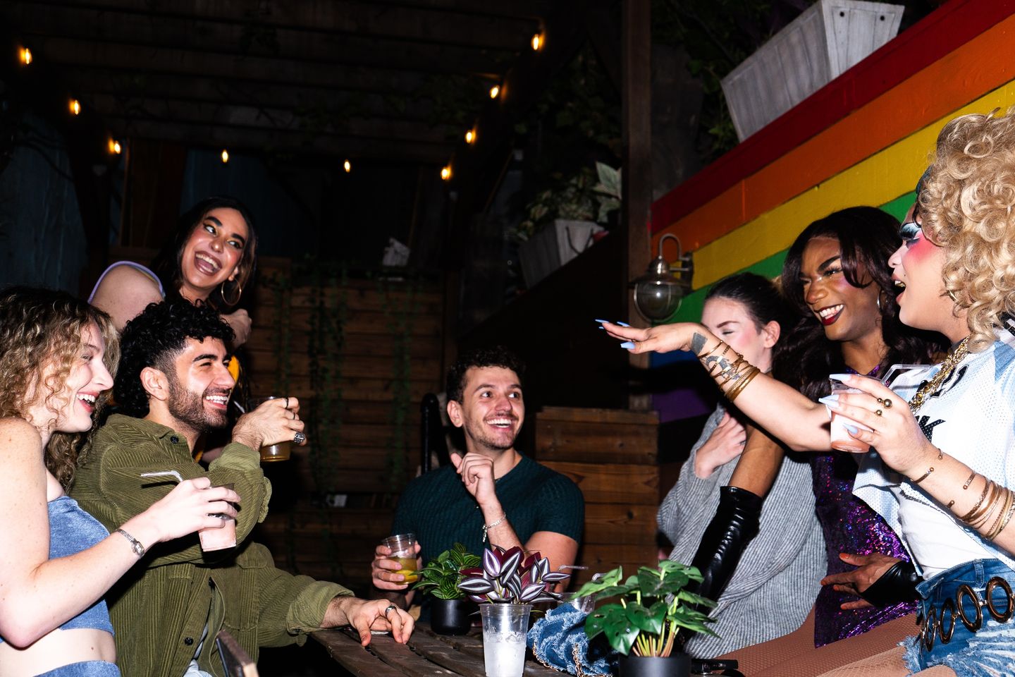 Group having drinks