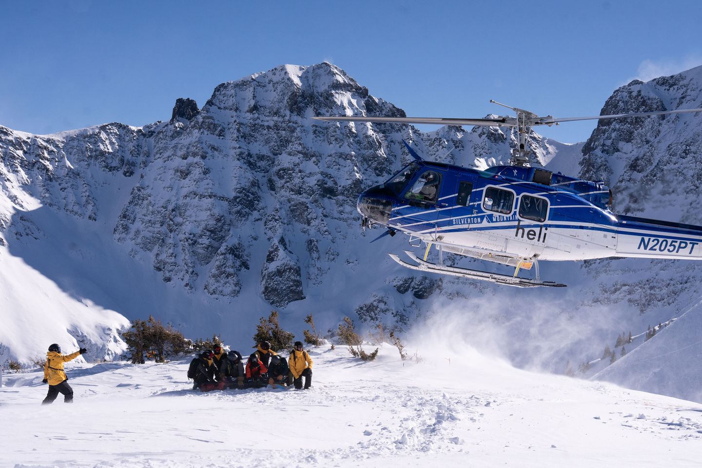 Helicopter taking off