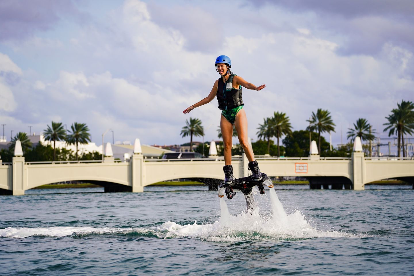 Woman on flyboard