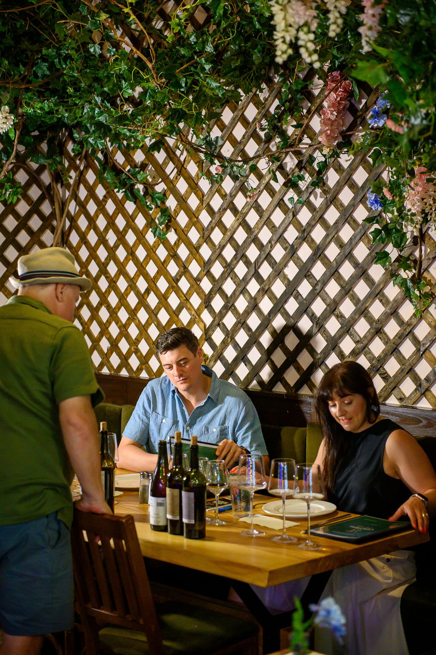 Couple having wine