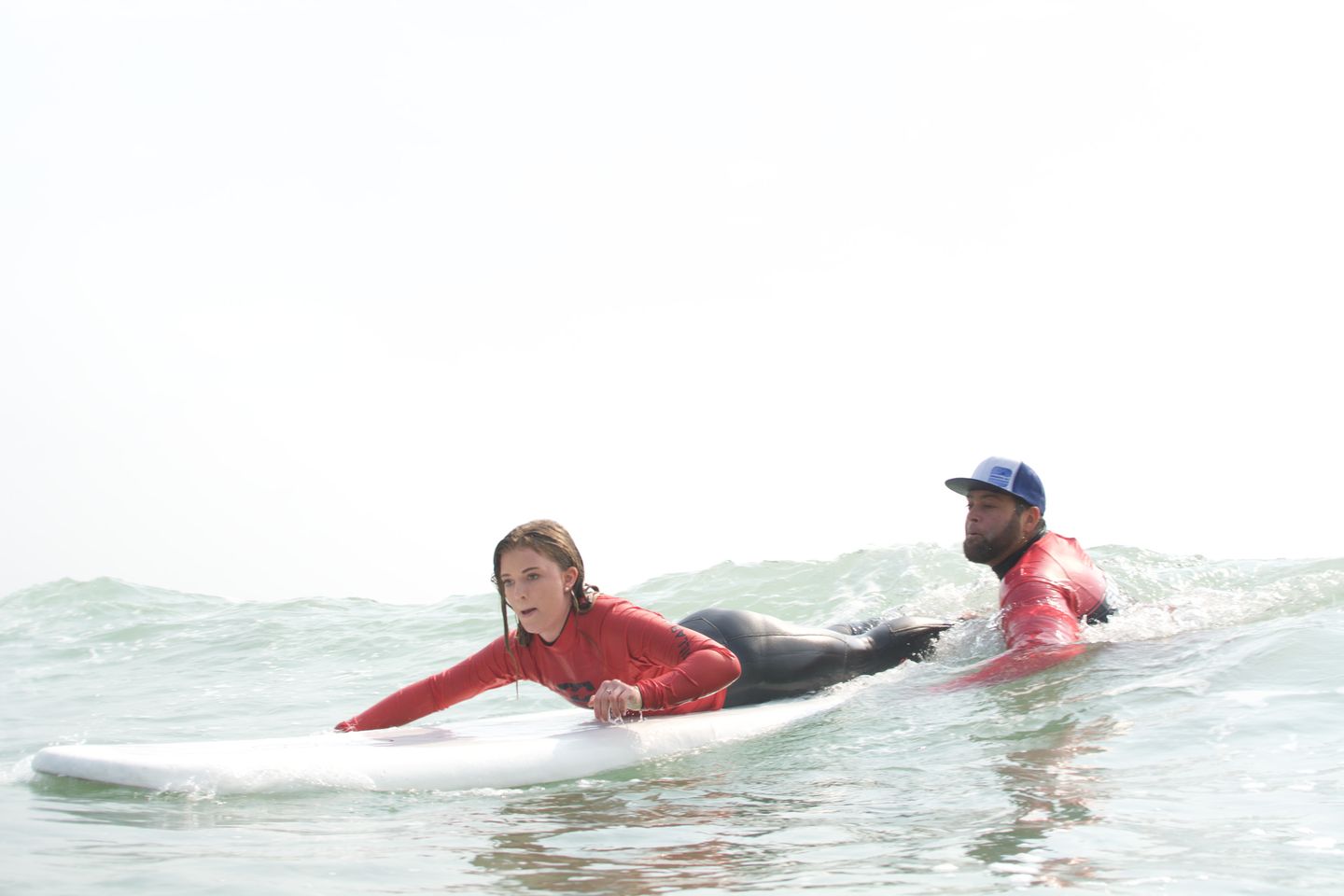 Instructor with student