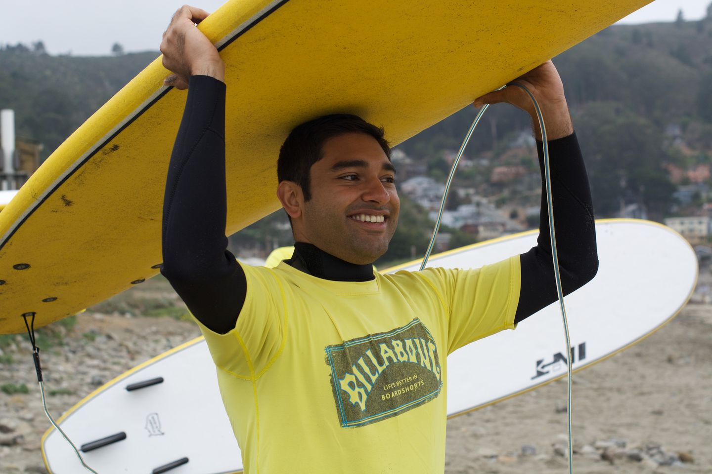 Man carrying board