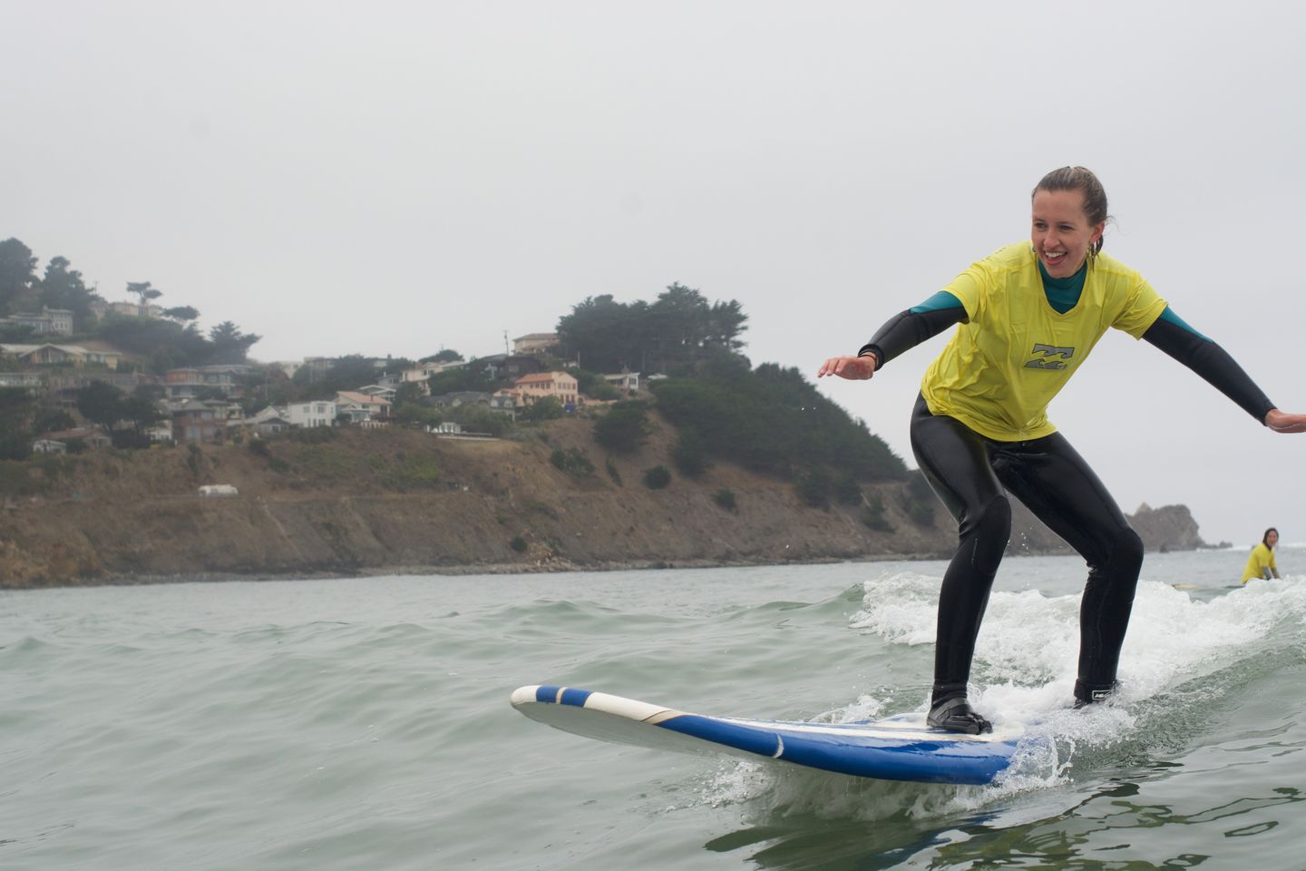 Woman surfing