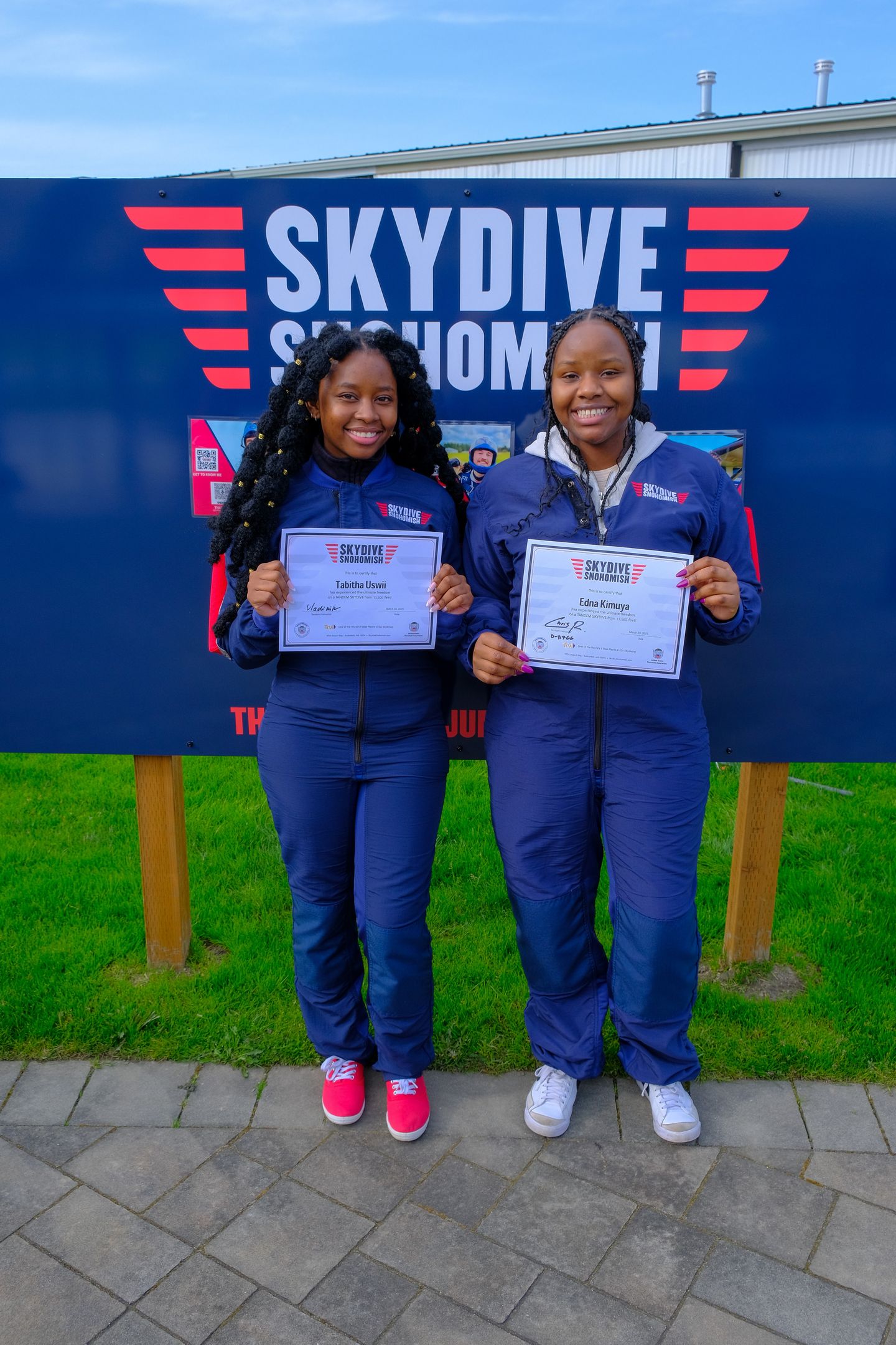 Girls holding certificates